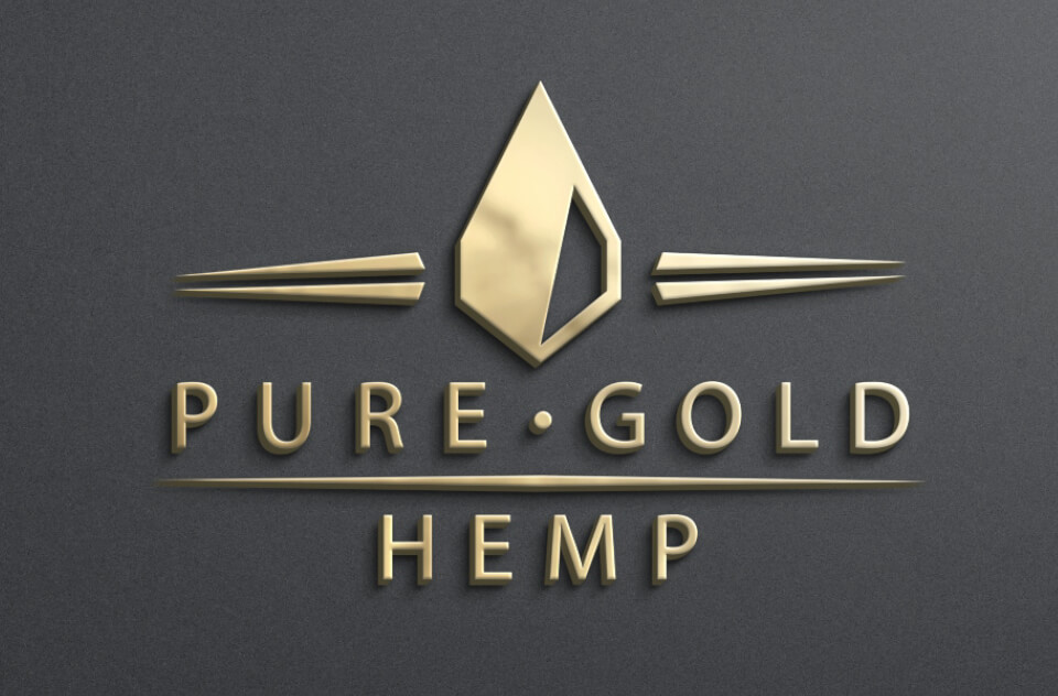 pure gold hemp logo Hannah Design
